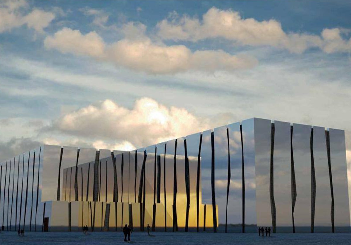 Maqueta del futuro acelerador de partículas que se instalará en Escúzar (Granada)