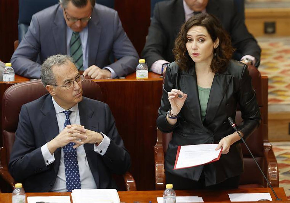 Díaz Ayuso, en el pleno de la Asamblea