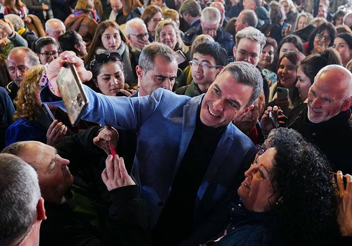 Pedro Sánchez, en el acto por el 8-M en Madrid