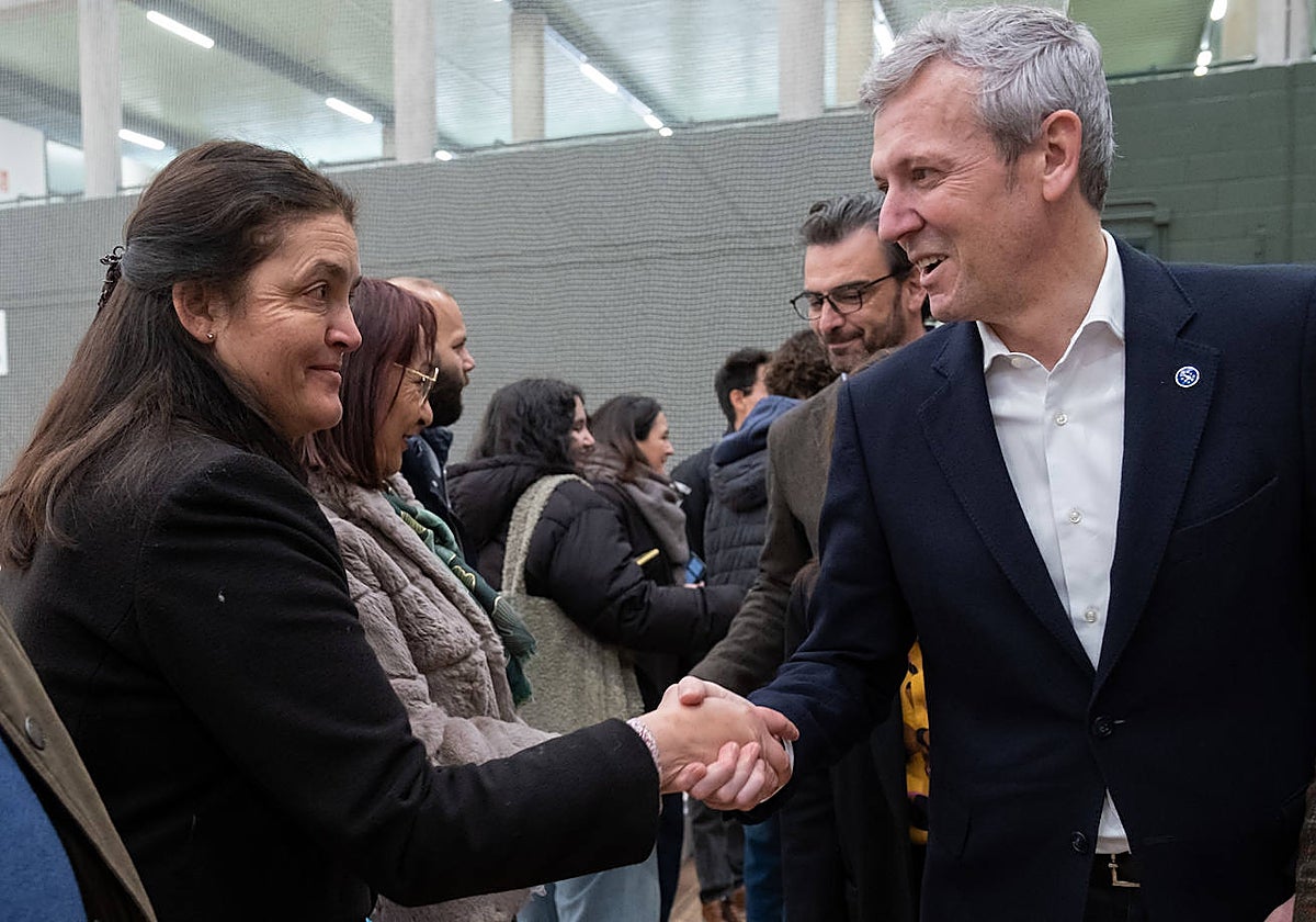 Rueda, este lunes en el barrio coruñés de Monte Alto
