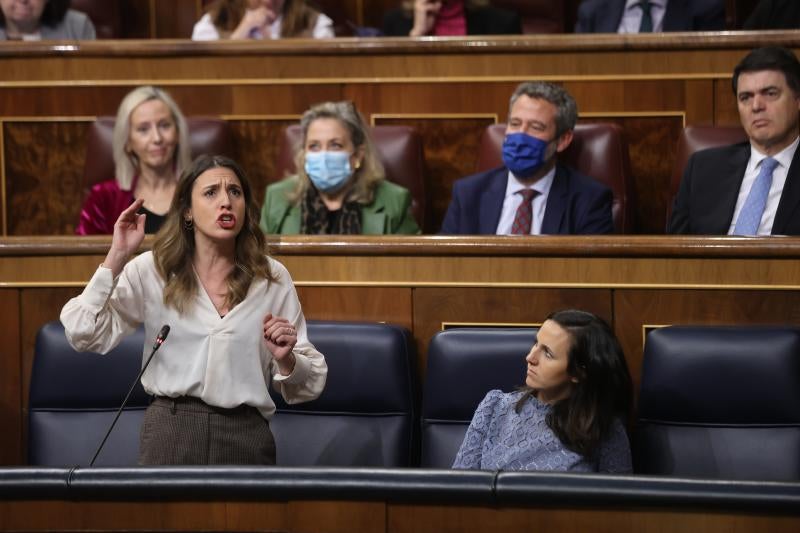 La ministra de Igualdad, Irene Montero, en el Congreso