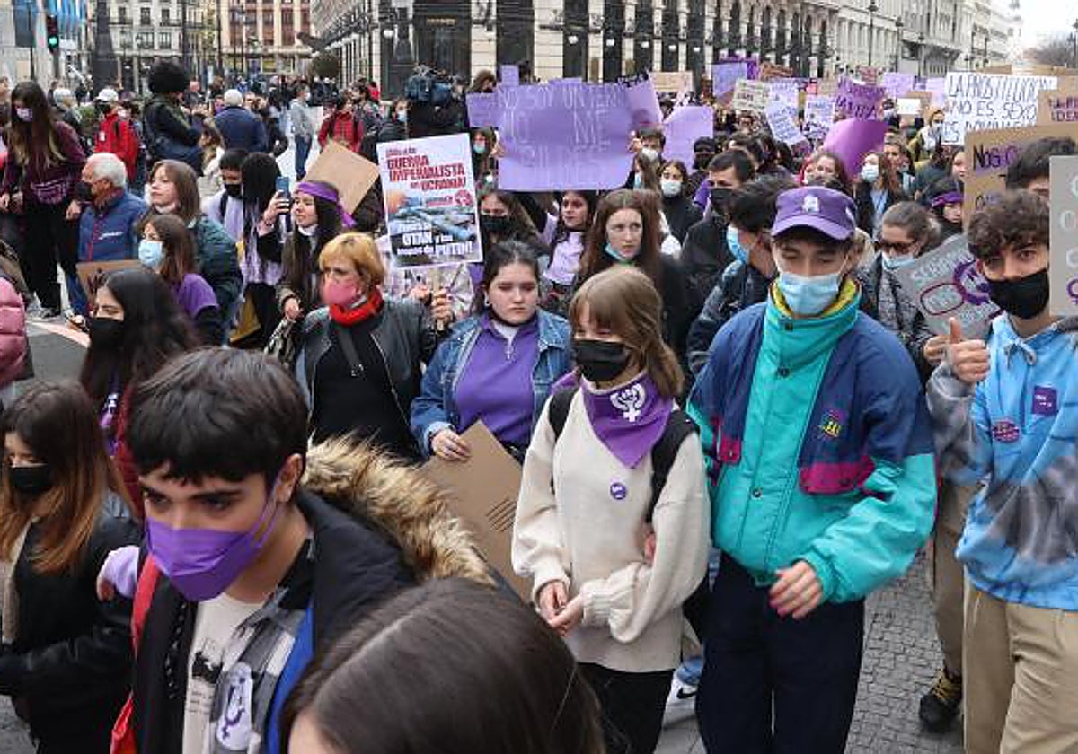 Manifestación durante el 8-M del año pasado