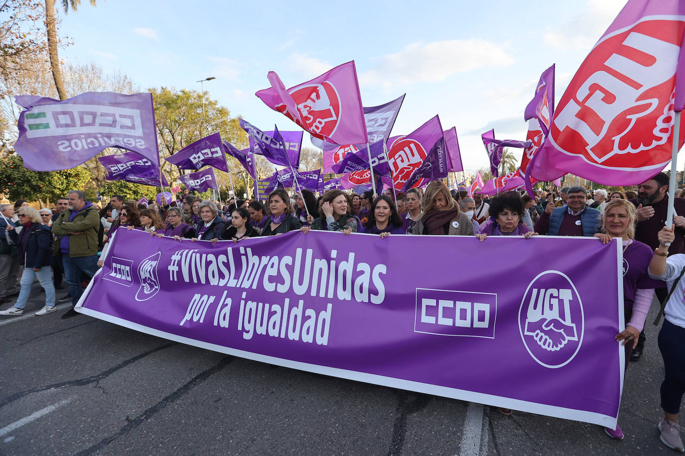 La reivindicativa manifestación del 8-M en Córdoba, en imágenes