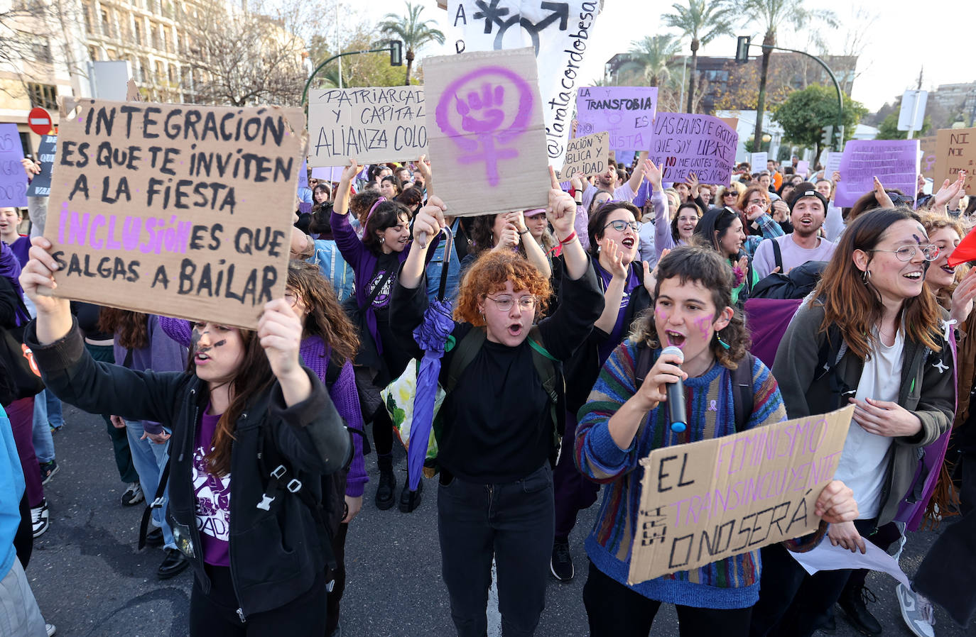 La reivindicativa manifestación del 8-M en Córdoba, en imágenes