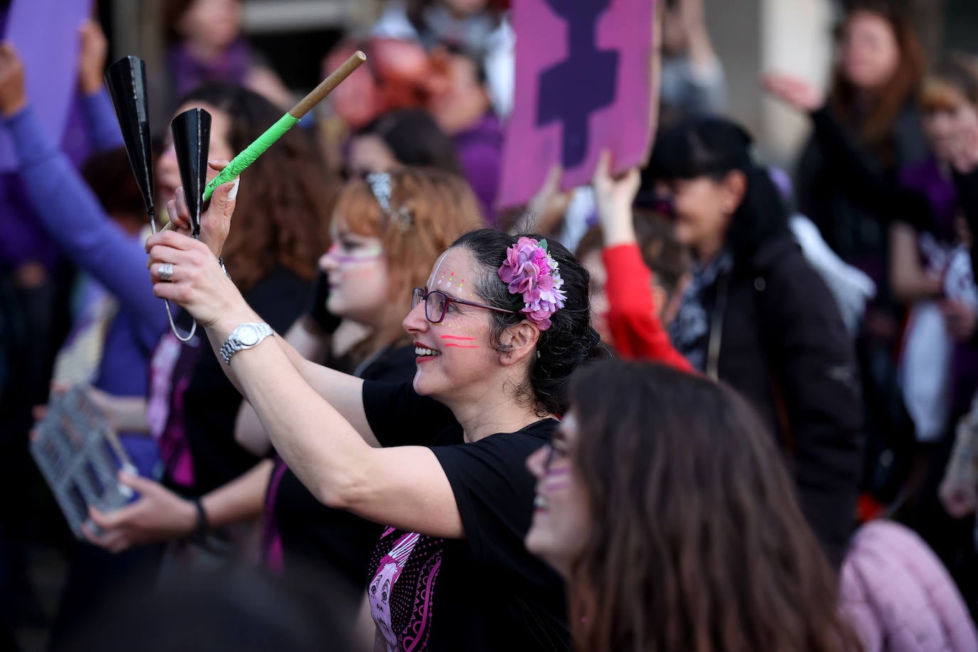 La reivindicativa manifestación del 8-M en Córdoba, en imágenes