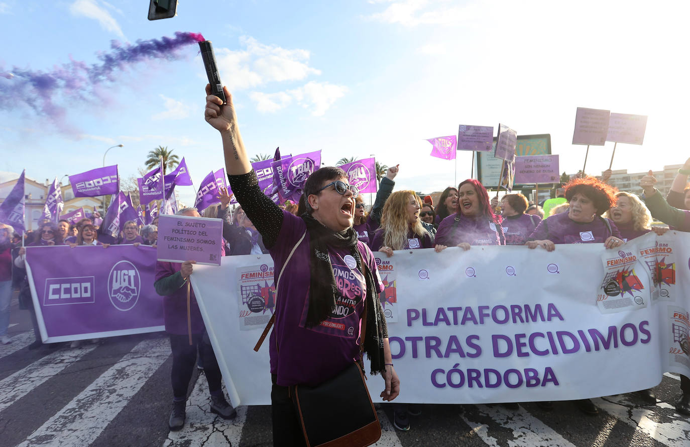 La reivindicativa manifestación del 8-M en Córdoba, en imágenes