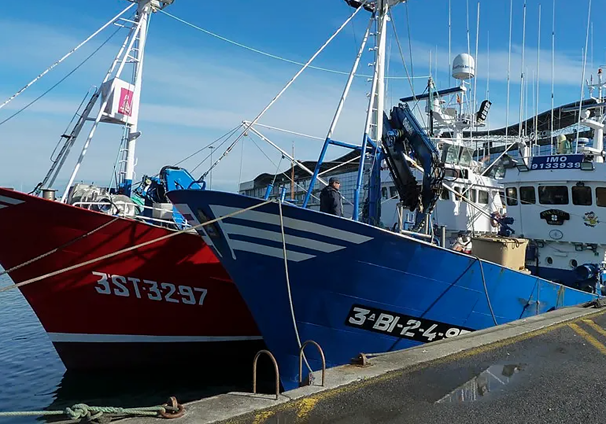 Barcos pesqueros atracados en un puerto