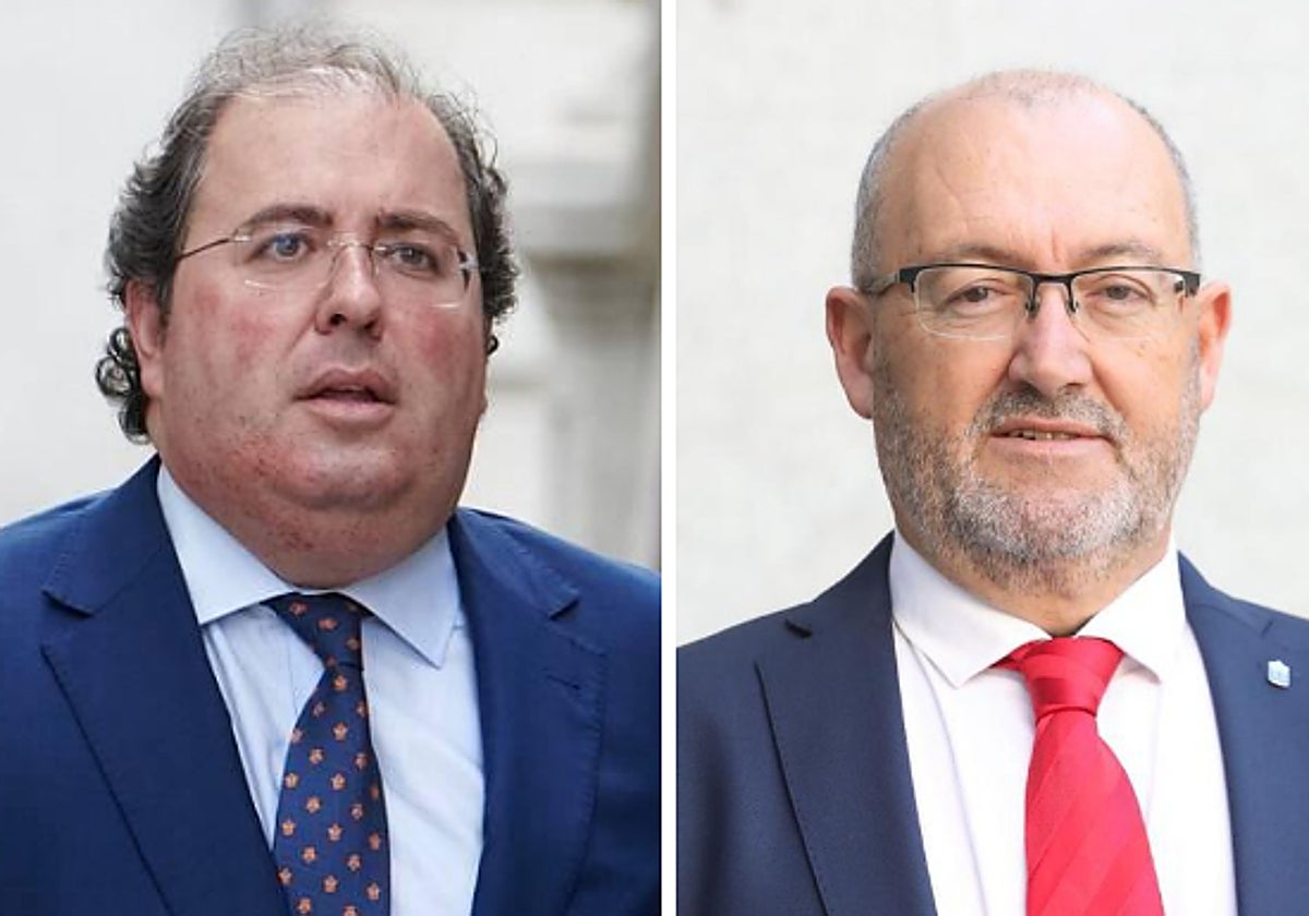 A la izquierda, el exdiputado popular Alberto Casero y a la derecha, el dimitido parlamentario socialista Bernardo Fuentes Curbelo