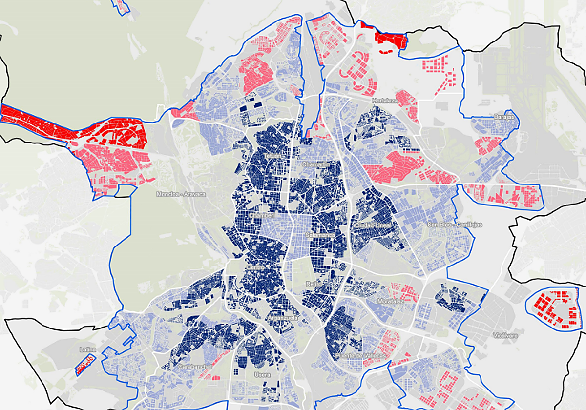 El plano del Madrid de los '15 minutos'