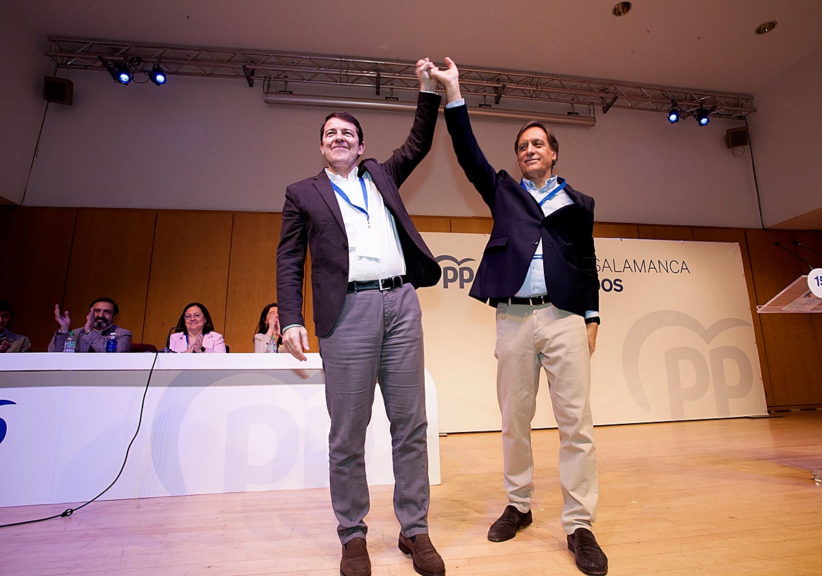 Fernández Mañueco y García Carbayo, este sábado en el Congreso del PP en Salamanca