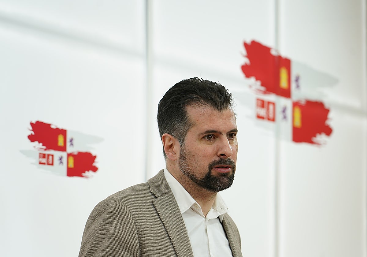 Luis Tudanca, este lunes en rueda de prensa