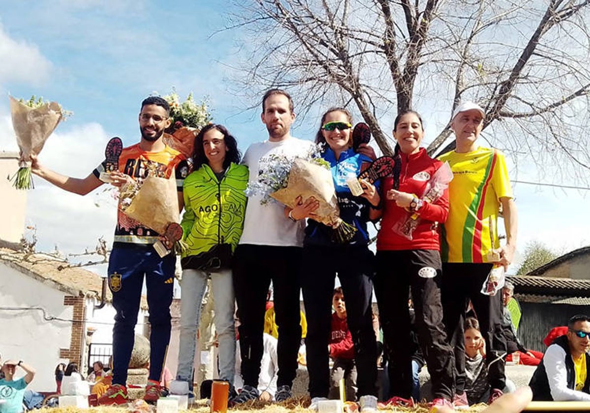 Imagen del podio en la carrera de Nuño Gómez