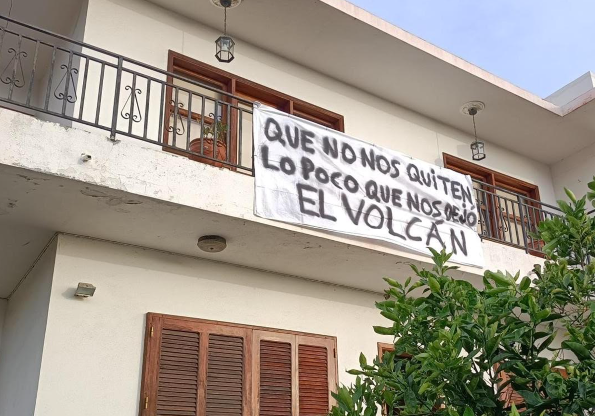 Pancarta en Tazacorte