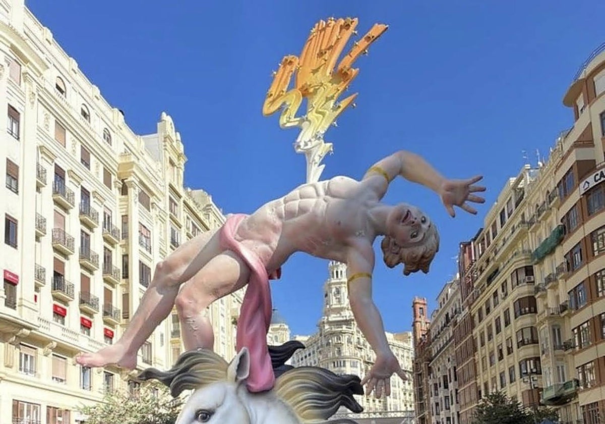 Imagen de archivo de la recreación 200 años después de la falla contra Fernando VII de Félix Casalis