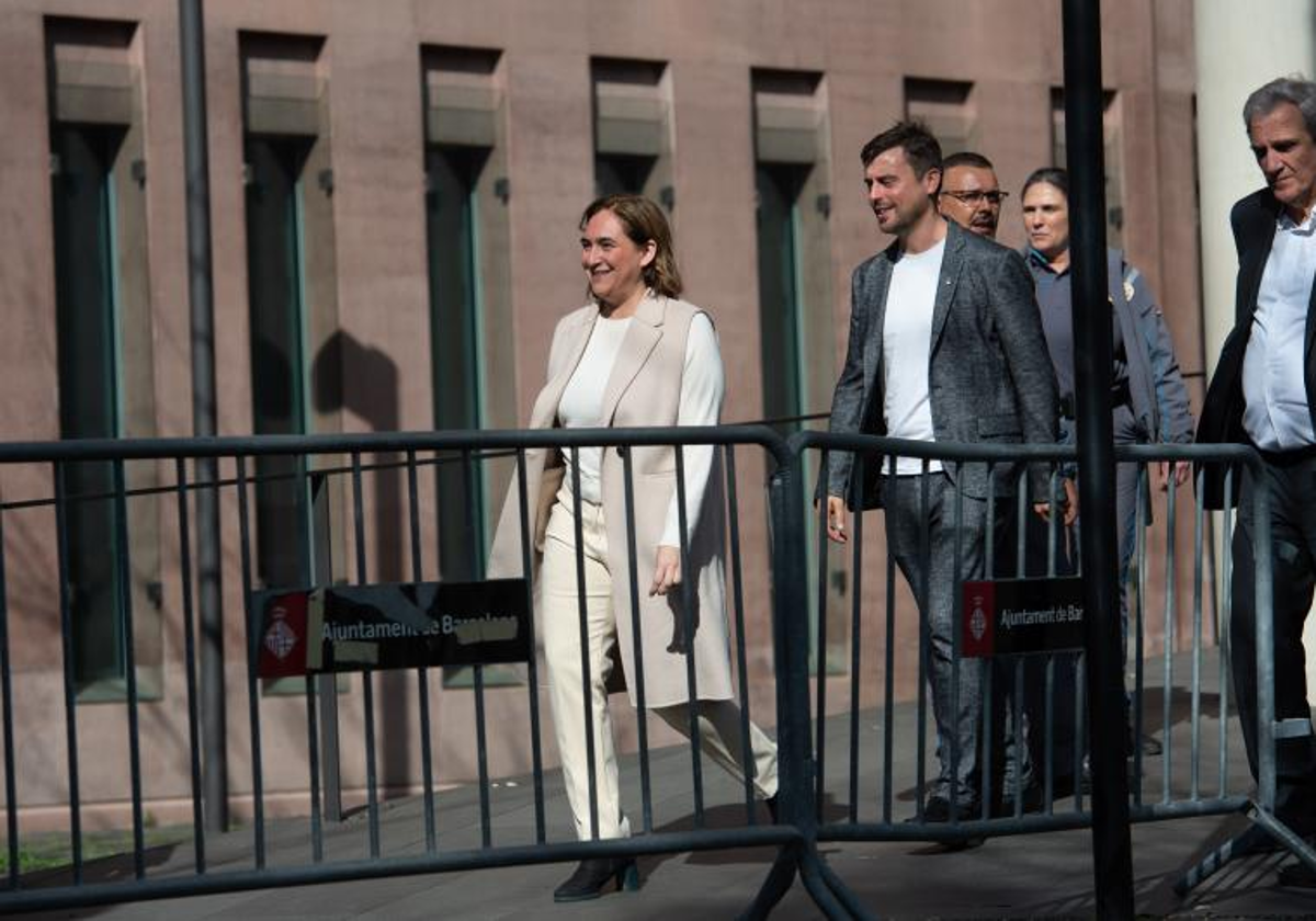 Ada Colau, esta semana, acudiendo a declarar en la Ciudad de la Justicia de Barcelona