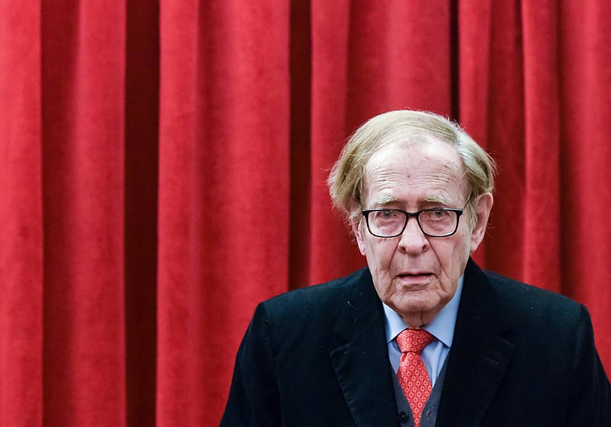 Ramón Tamames, este martes, en la Real Academia de Ciencias Morales y Políticas