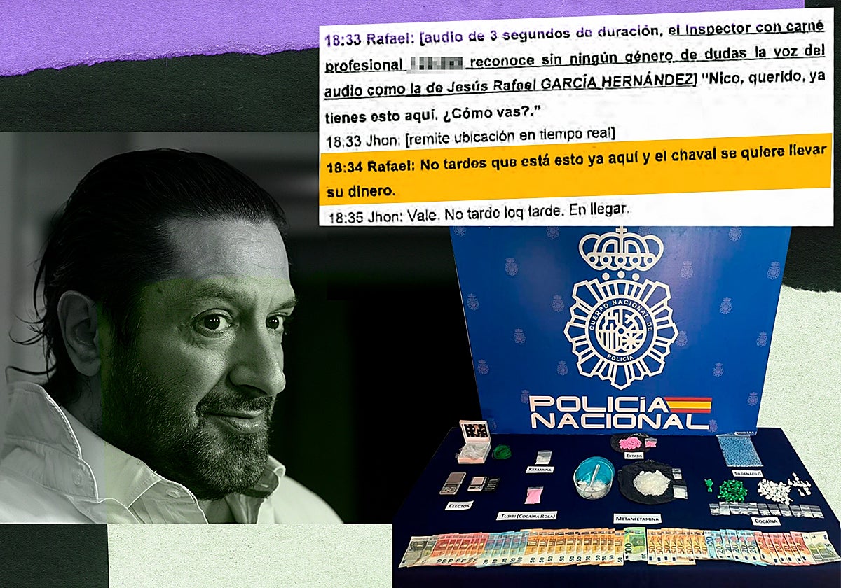 Reproducción de una conversación de WhatsApp de Rafael Amargo, detenido por presunto tráfico de drogas