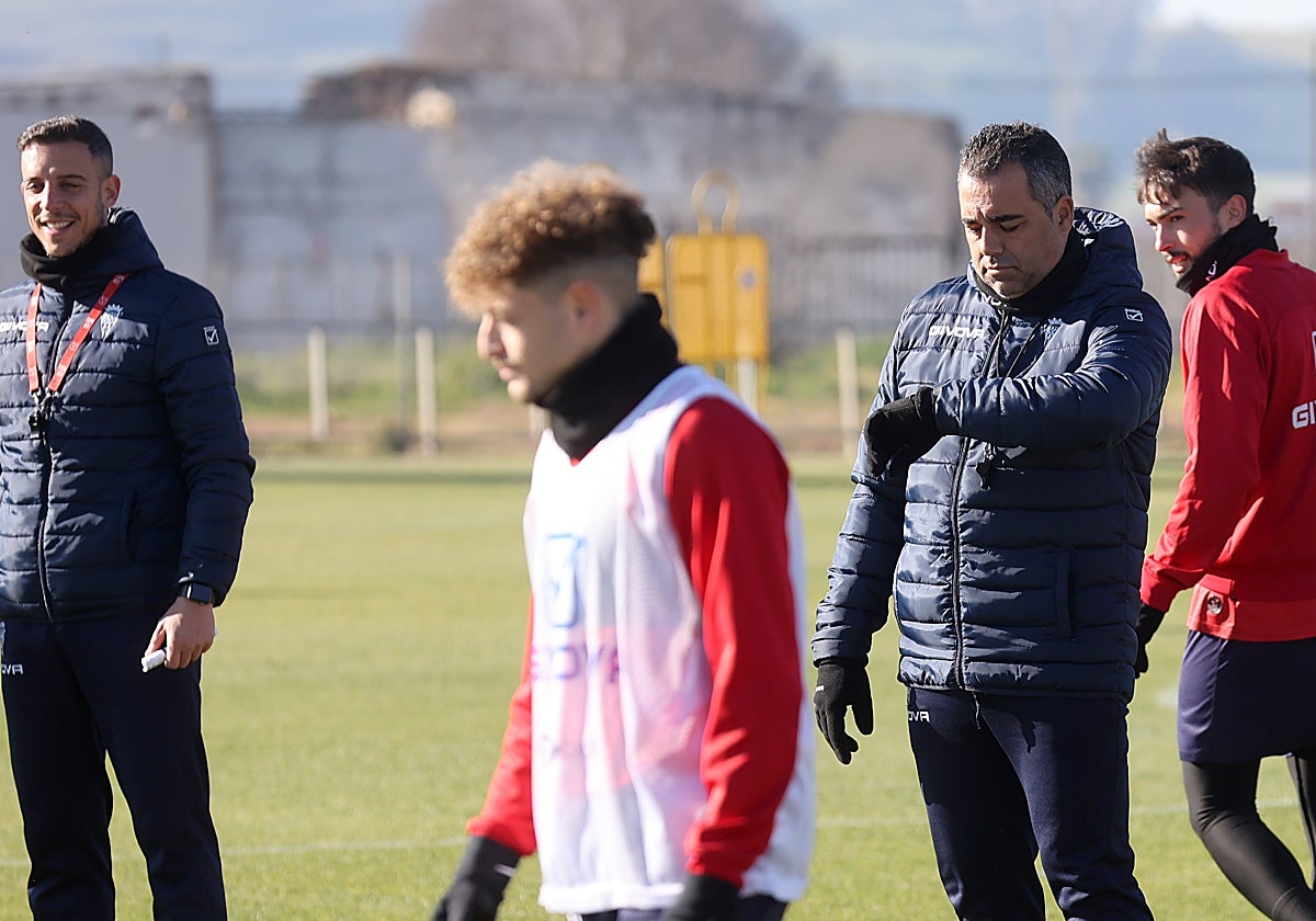Germán Crespo, durante un entrenamiento en la Ciudad Deportiva del Córdoba