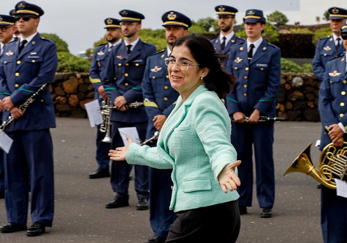 Carolina Darias, candidata a la alcaldía de la capital grancanaria en su reciente visita a Lanzarote