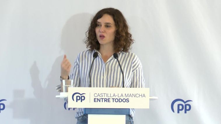 Ayuso advierte de la "maldición Sanchista" que le ha caído a España