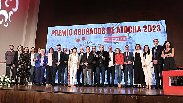 Foto de familia del Premio Abogados de Atocha celebrado en Toledo