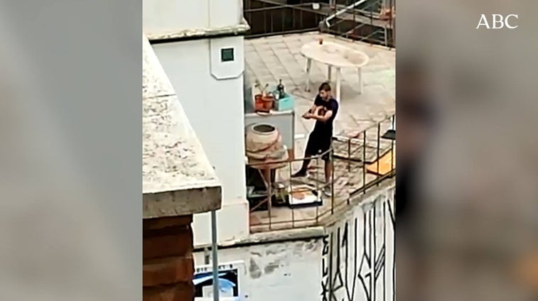 Vídeo: Las imágenes de un okupa del edificio Kubo disparando con una pistola de balines