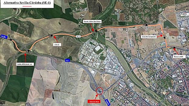 Éstas son las nueve alternativas para el corte de tráfico en los enlaces entre la Ronda Oeste de Córdoba y la A-4 desde este sábado