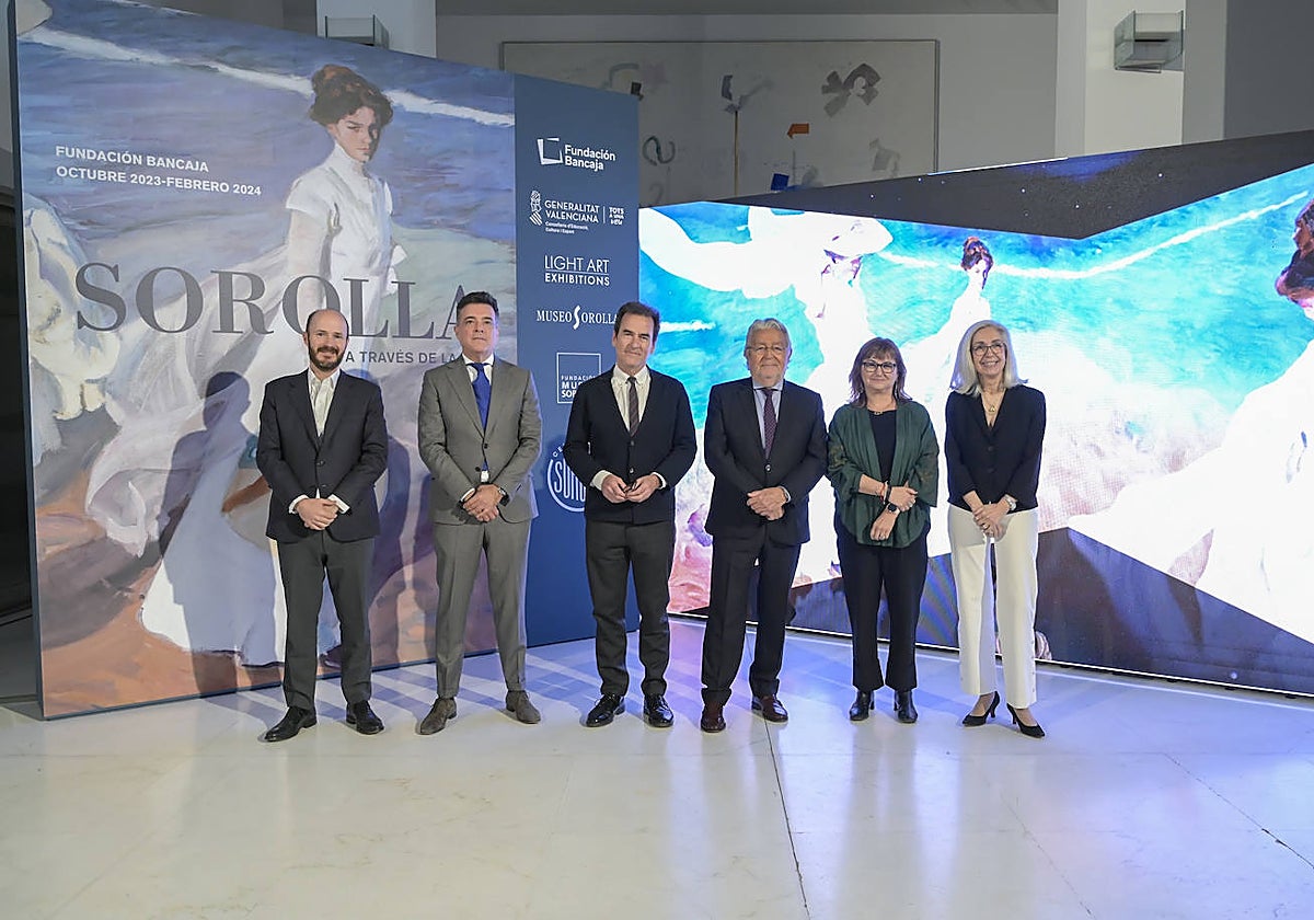 Imagen tomada durante la presentación de la exposición 'Sorolla a través de la luz' en la Fundación Bancaja