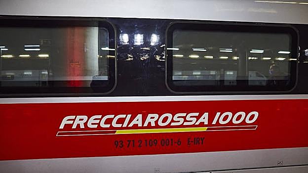 Detalle de uno de los vagones de los trenes de Iryo