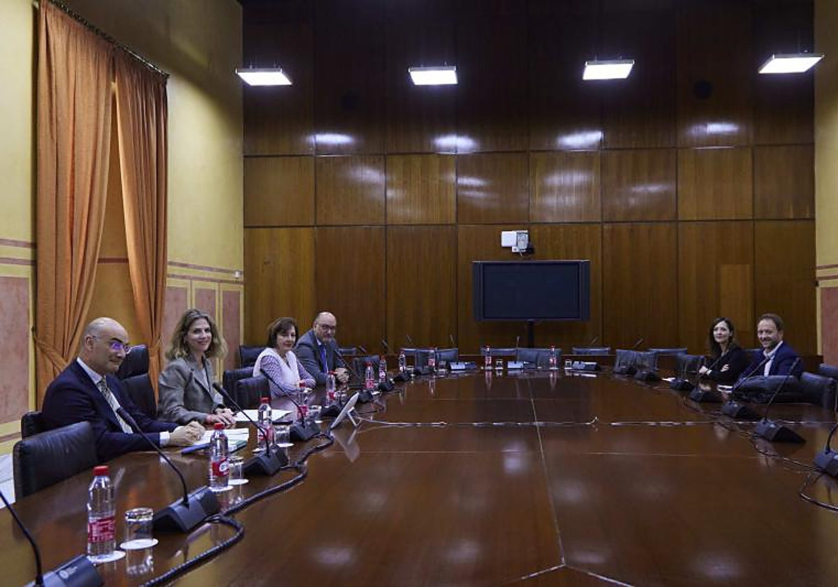 Los representantes del PP y Vox, este martes en la sesión constitutiva de la tercera comisión de la Faffe