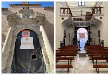 La ermita de la Virgen de la Estrella recupera su portón de madera del XVII