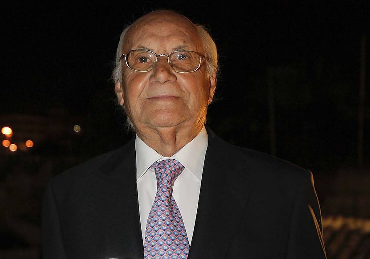 Eliseo Morán, durante un homenaje