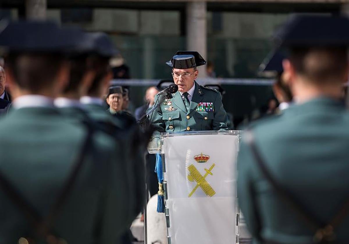 El coronel Diego Pérez de los Cobos durante su toma de posesión en 2018