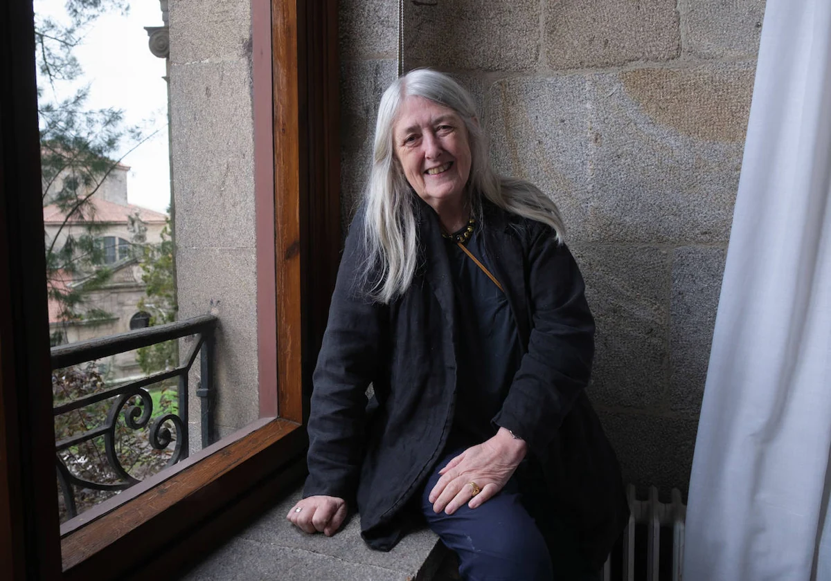 Mary Beard, este jueves en la facultad de Historia de la Universidad de Santiago de Compostela (USC)