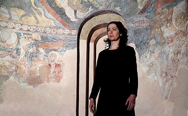 La actriz Elvira Cuadrupani, durante el montajel