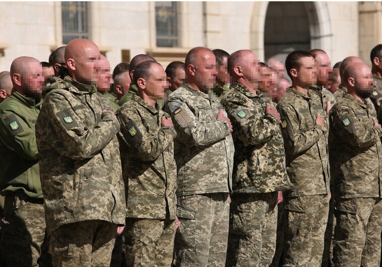 Despedida de militares ucranianos en la Academia de Infantería de Toledo