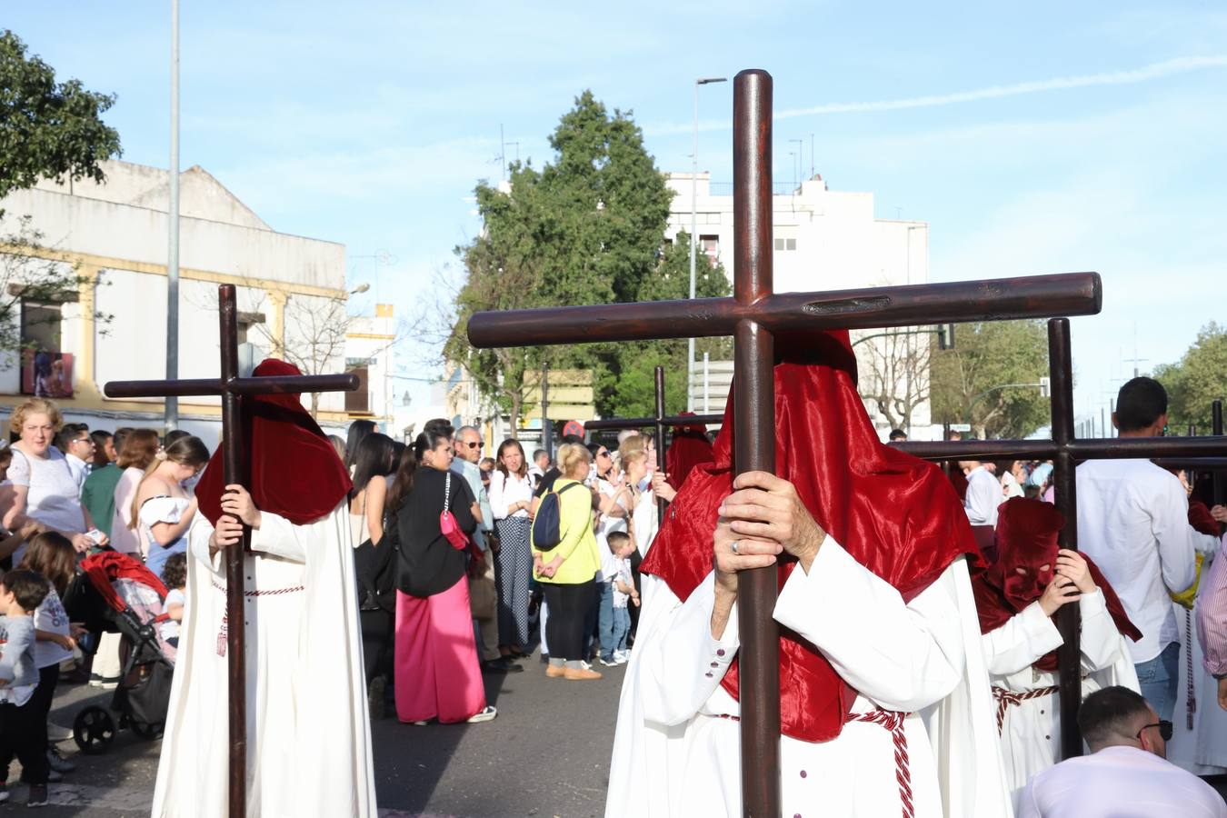 Lunes Santo | La solemne procesión de la hermandad de la Vera Cruz, en imágenes