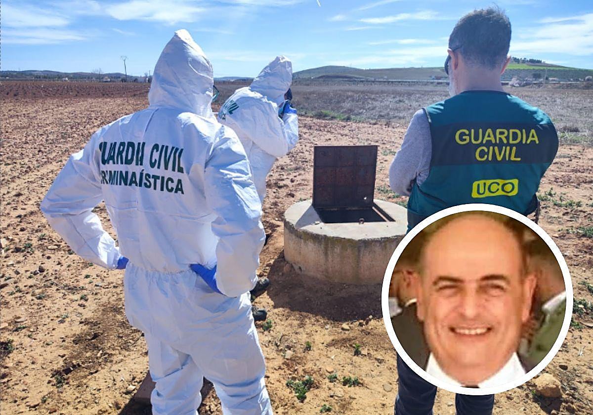 La Guardia Civil halló el cadáver en un poco tras cercar a los autores