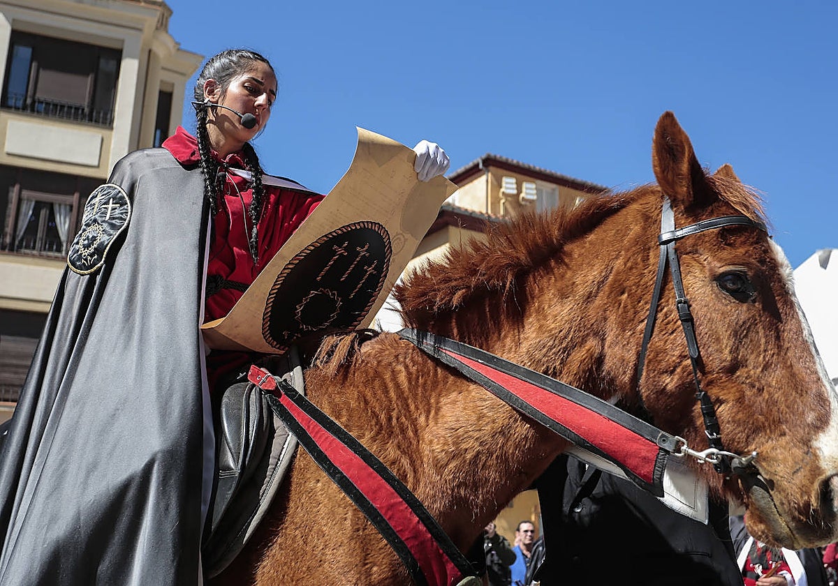 Salida del Pregón a Caballo de la Cofradía de las Siete Palabras de Jesús en la Cruz