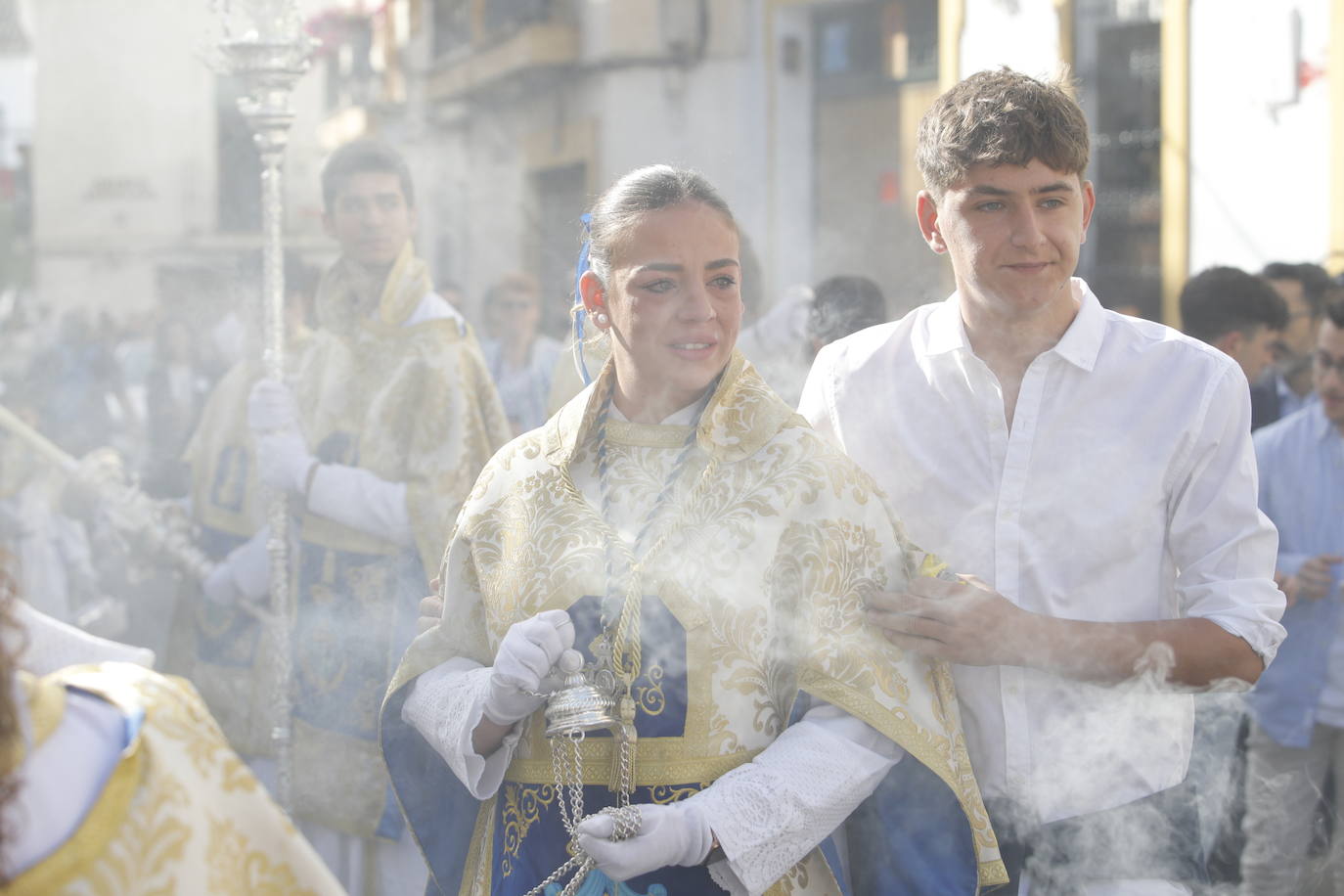 La Virgen de la Alegría recorre sola las calles de Córdoba, en imágenes