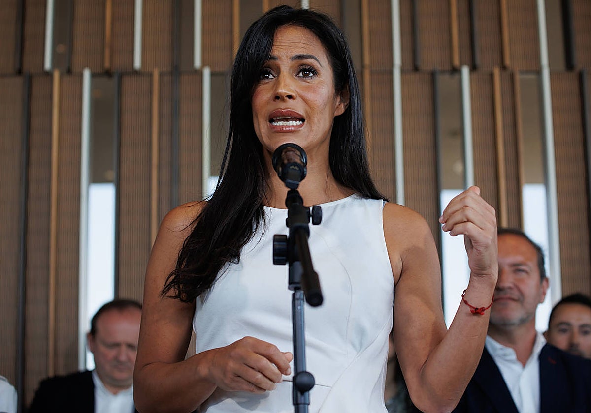 La vicealcaldesa de Madrid y candidata a la Alcaldía de CS, Begoña Villacís, presenta la lista electoral durante el acto