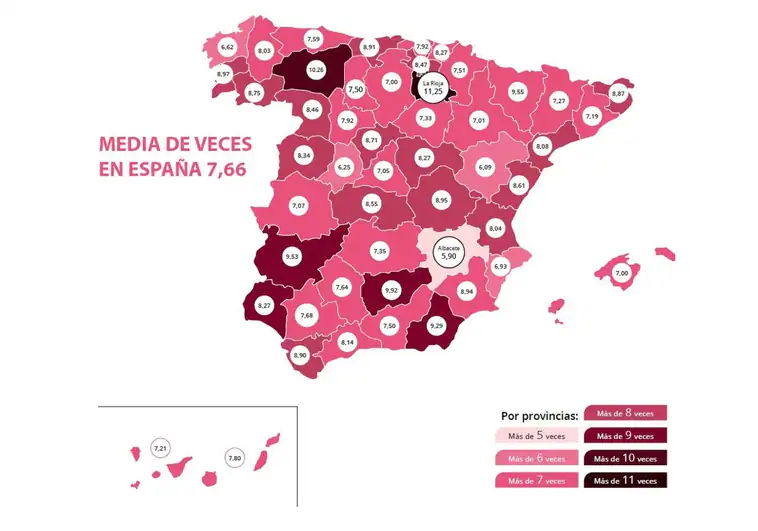 El mapa de hábitos sexuales en Alicante indica relaciones más fáciles, uso extendido de internet y media de 7 veces al mes