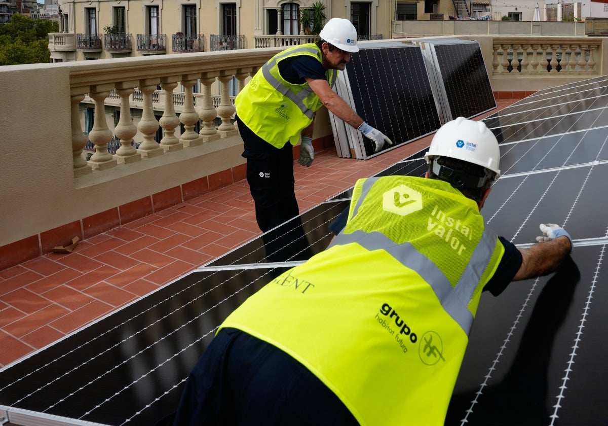 Colocación de placas solares