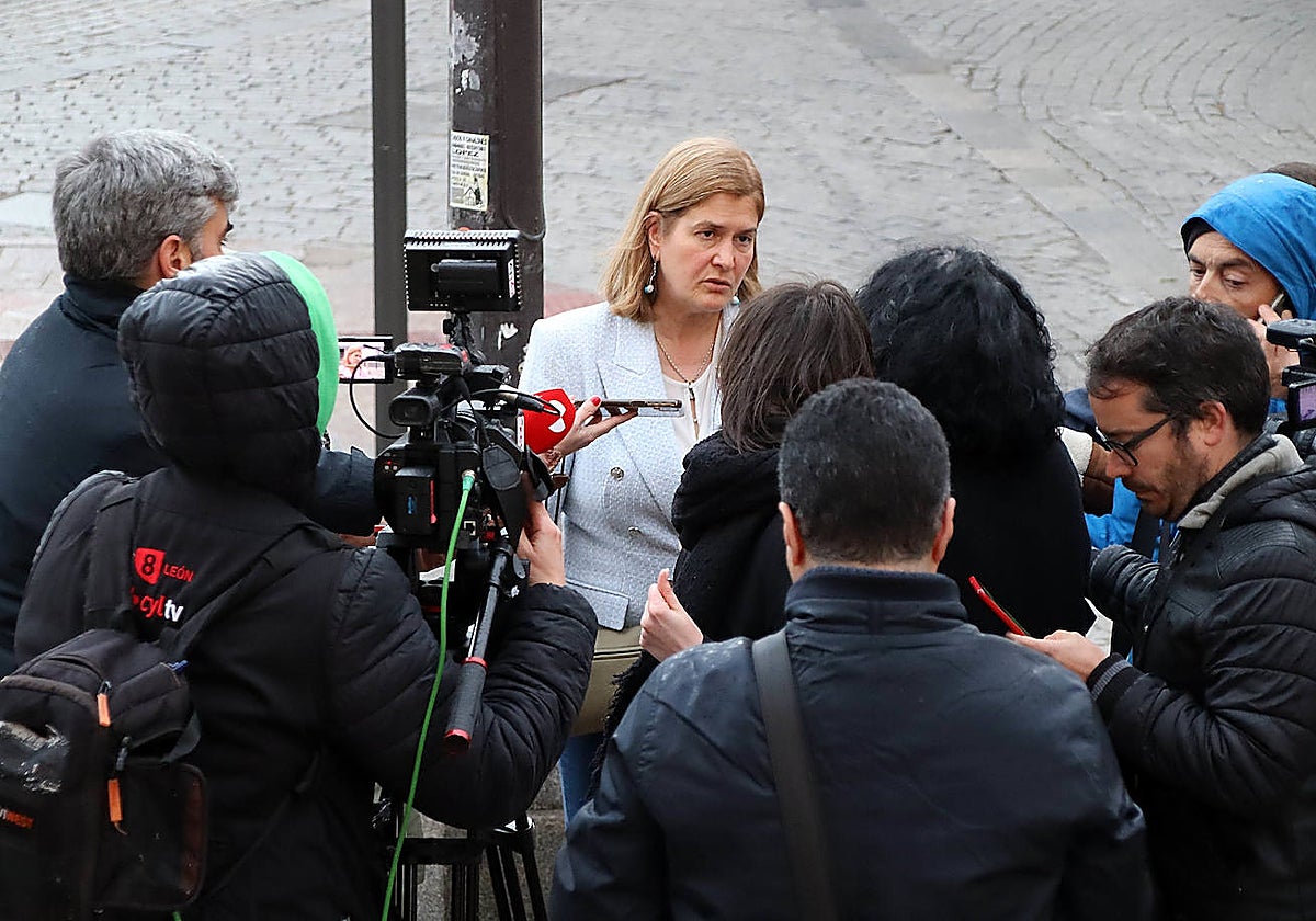 Margarita Torres, durante su comparecencia ante los medios