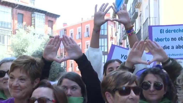 Manifestación en Valladolid por el derecho a un aborto seguro y gratuito