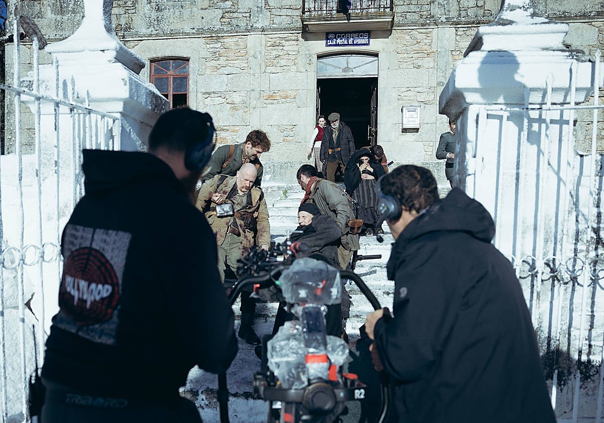 Rodaje de la película en la aldea de Valado