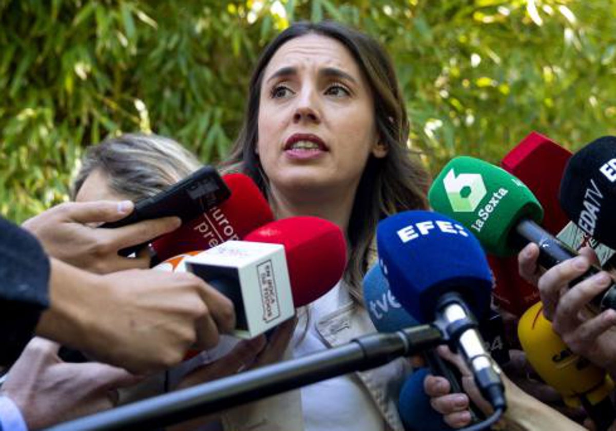 La ministra de Igualdad, Irene Montero