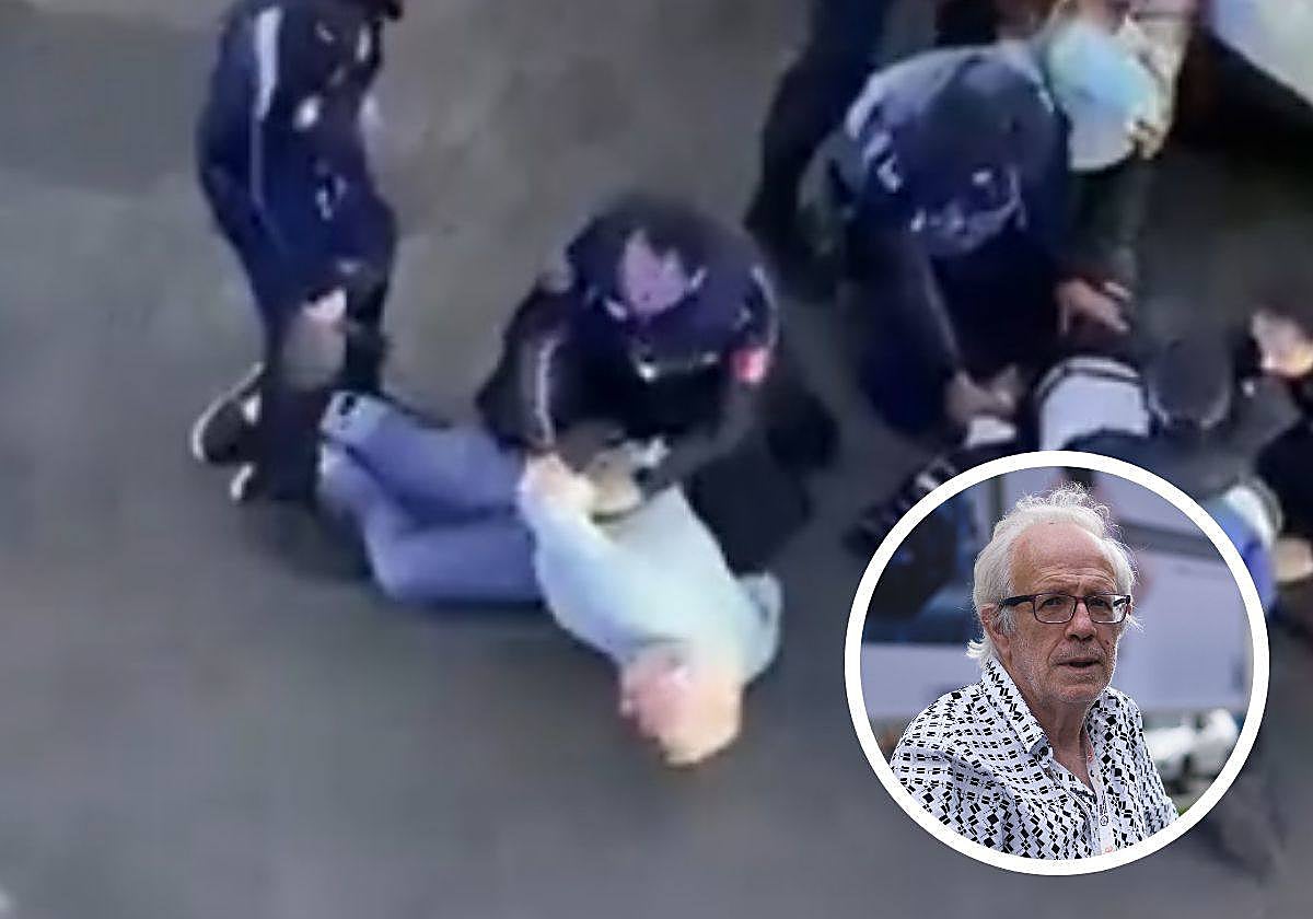 Txepe Lara, en el momento de su detención en Lavapiés