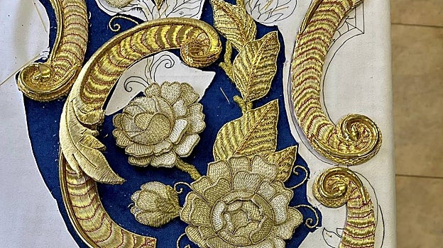 Detalle del bordado, a finales de 2022