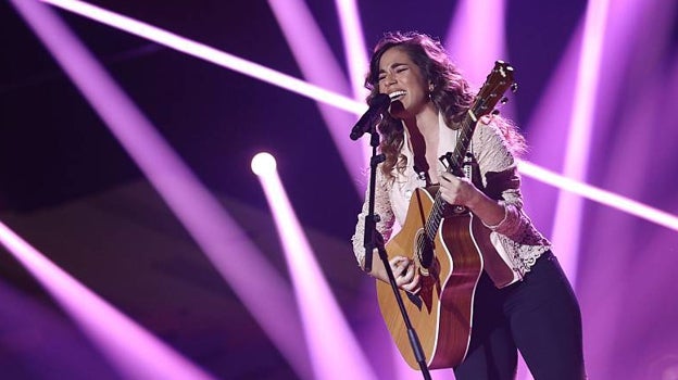 La artista gaditana Julia Medina durante una actuación en 'Operación Triunfo'